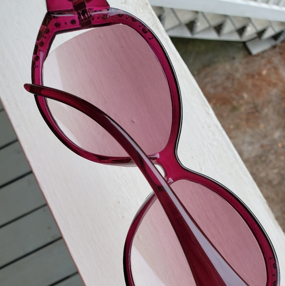 Raspberry Pink Rhinestone-encrusted Sunnies - Picture 8 of 14